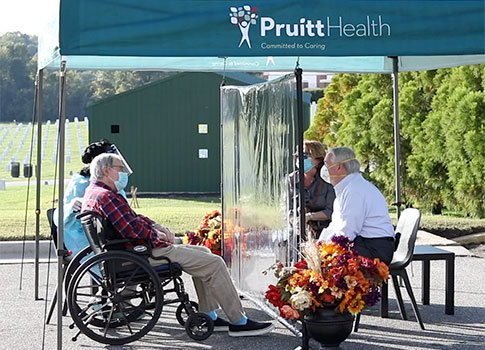 PruittHealth works with public health officials to safely resume family visits according to federal and state guidelines